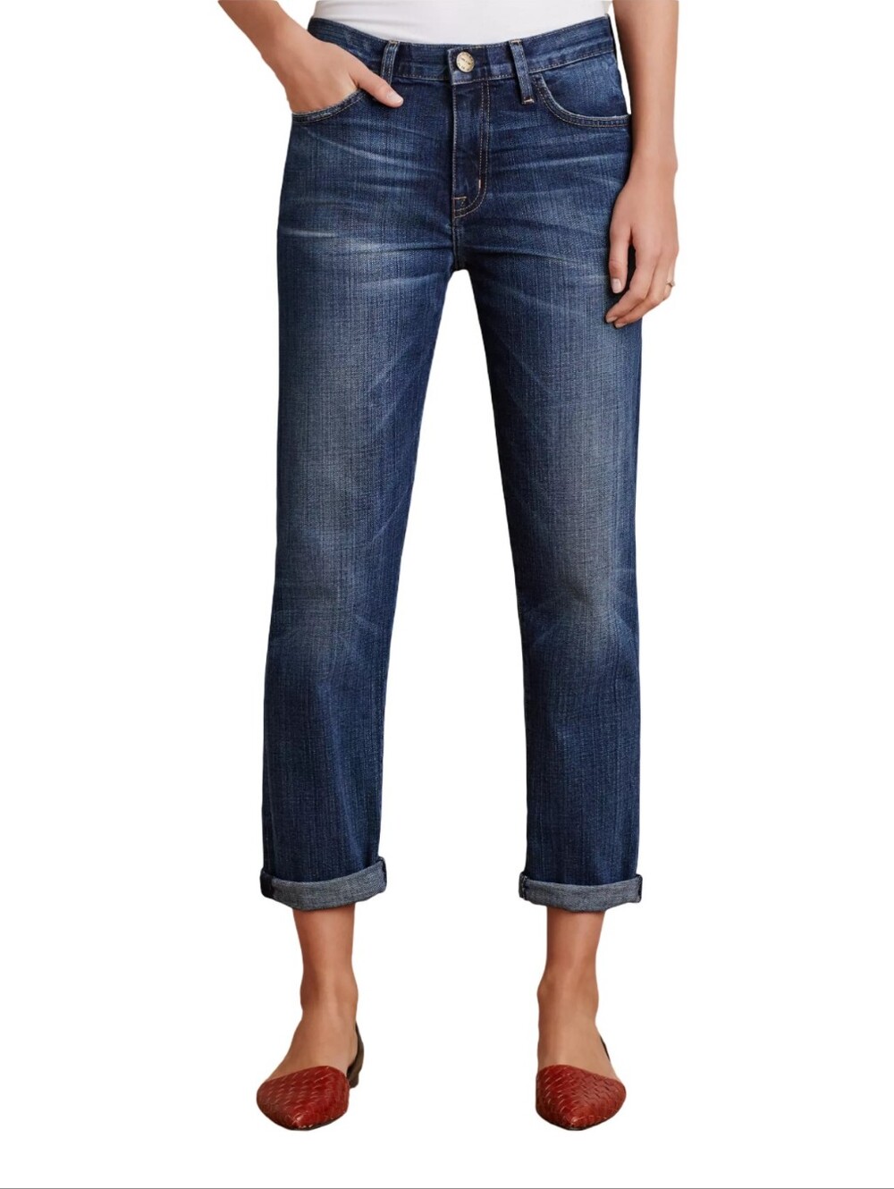 Current/Elliott Boyfriend Jeans - The Fling Wayland Dark Wash